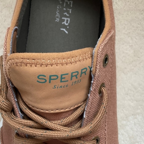 Sperry Men's Tan Canvas Sneakers - Picture 4 of 9